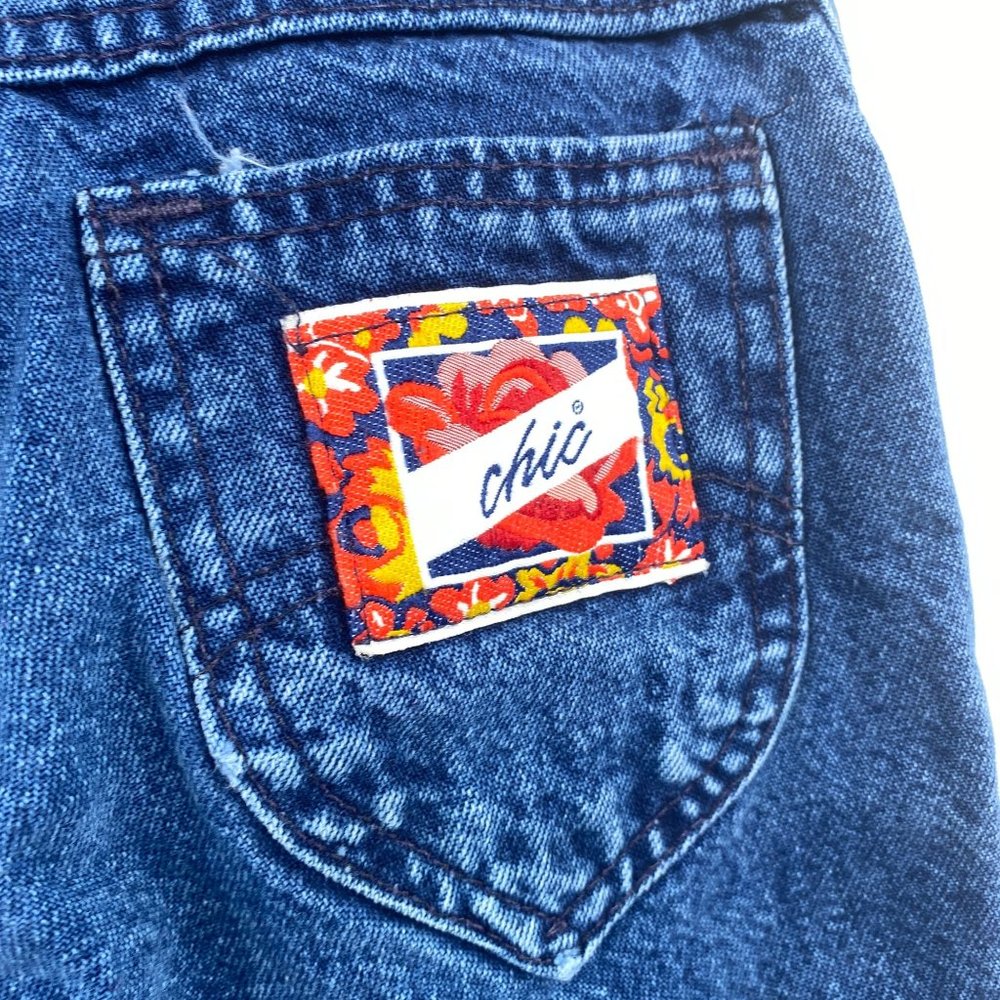 Vintage Chic girls denim jeans‎ size 7 slim dark wash high rise 90s - Picture 5 of 7